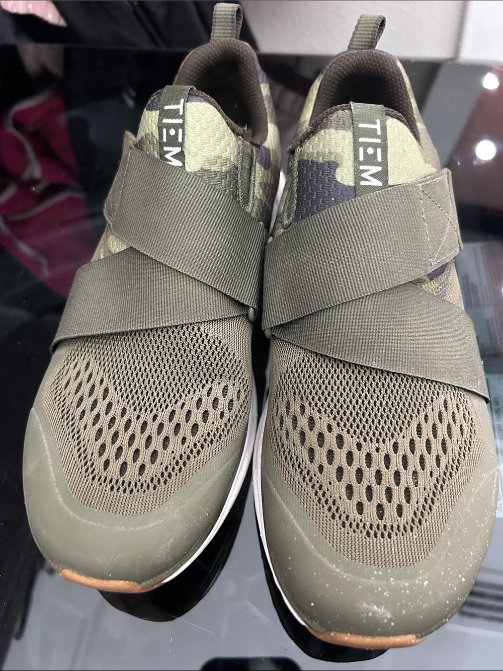 TIEM Women's Clip in Cycle Olive Green Sneaker - Picture 3 of 5